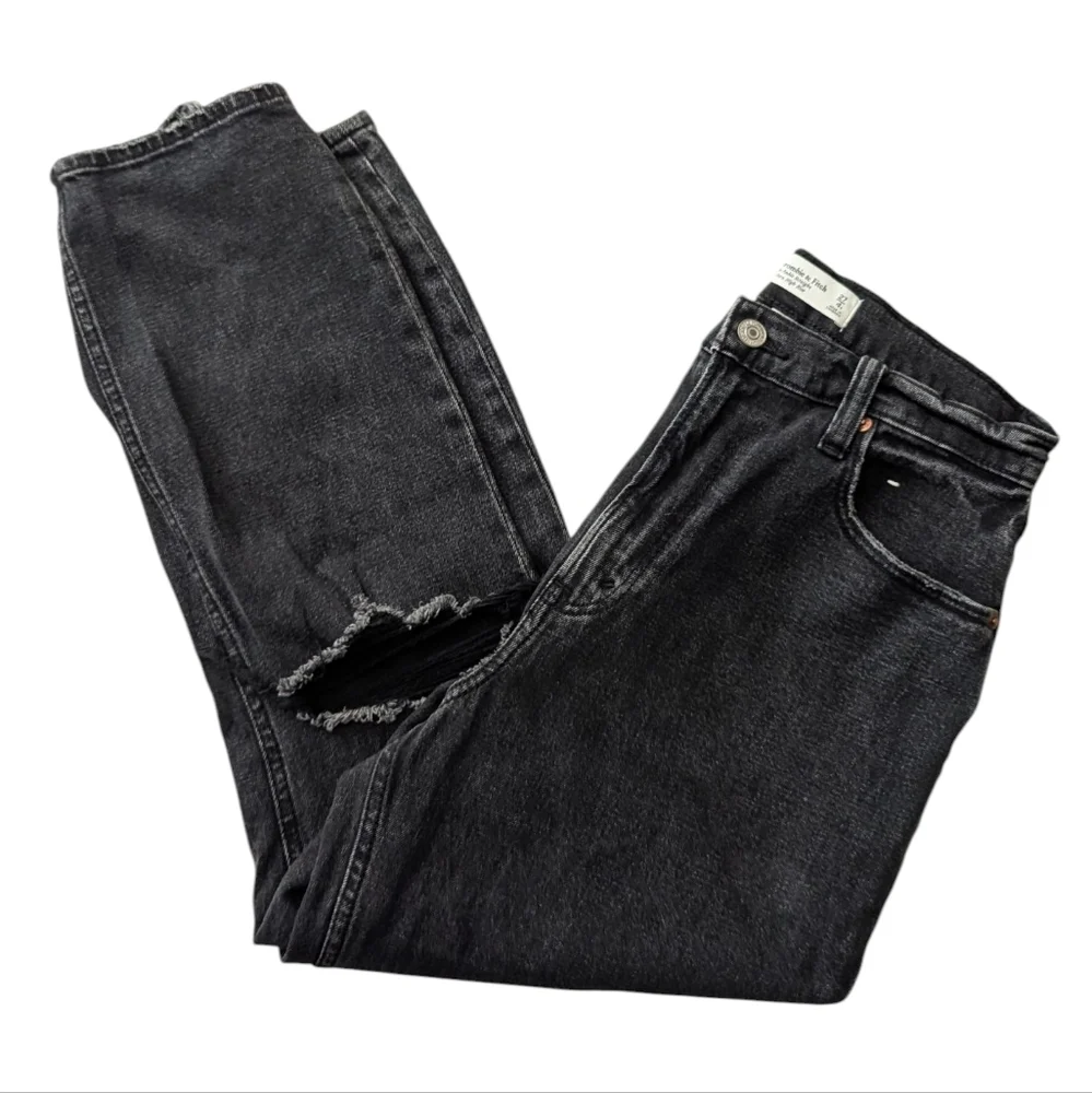 Abercrombie & Fitch the Ankle Straight Ultra High Rise Curve Love Size 27